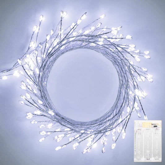 Brightown Fairy Lights, 240LED Twinkle String Lights, 20 FT, Waterproof, Pure White, 2 Pack, Copper Material