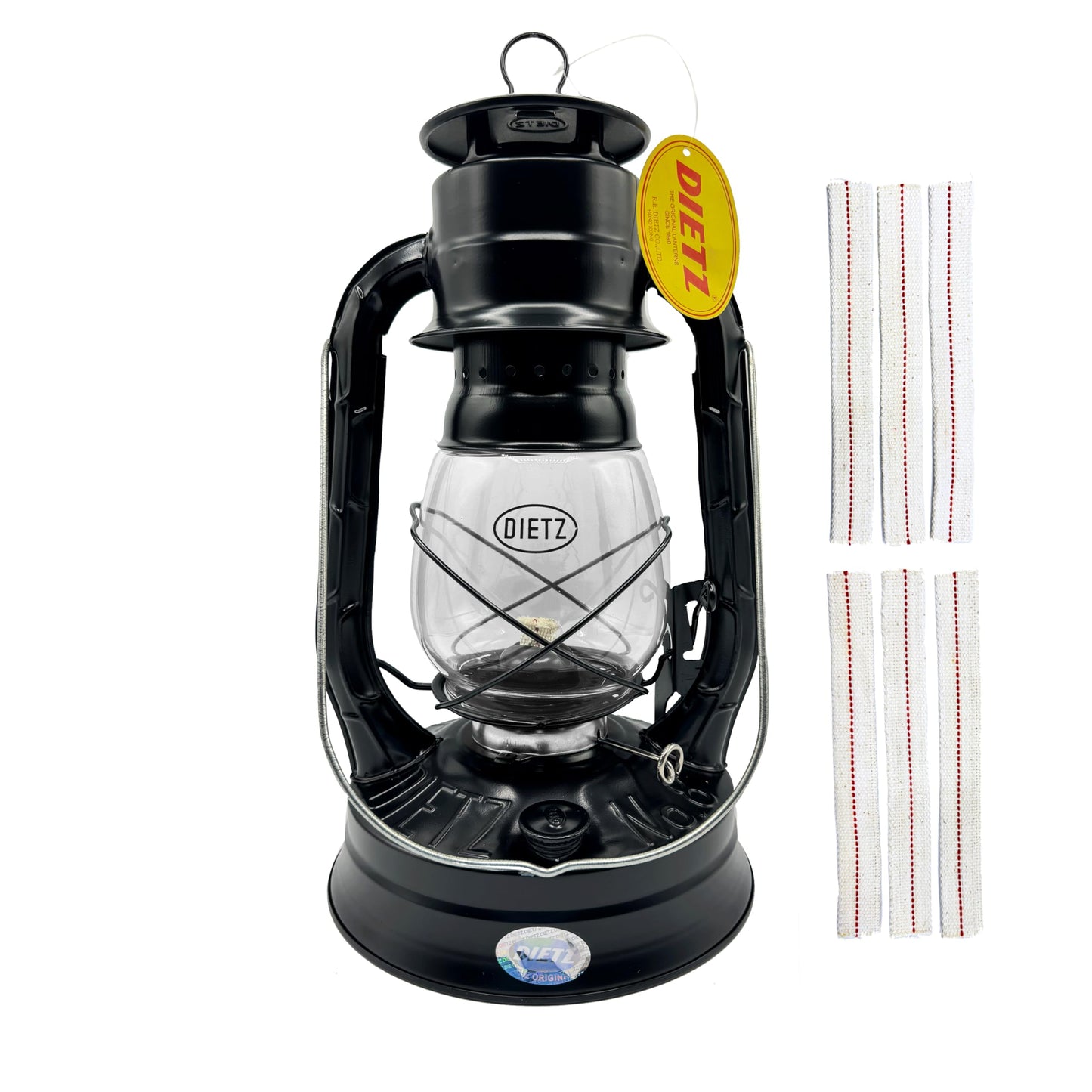 LIGHT OF MINE Dietz #08 Black Oil Lantern, Metal, Multicolor, Includes 7/8in Replacement Wick, Model LOM-LAMP-8
